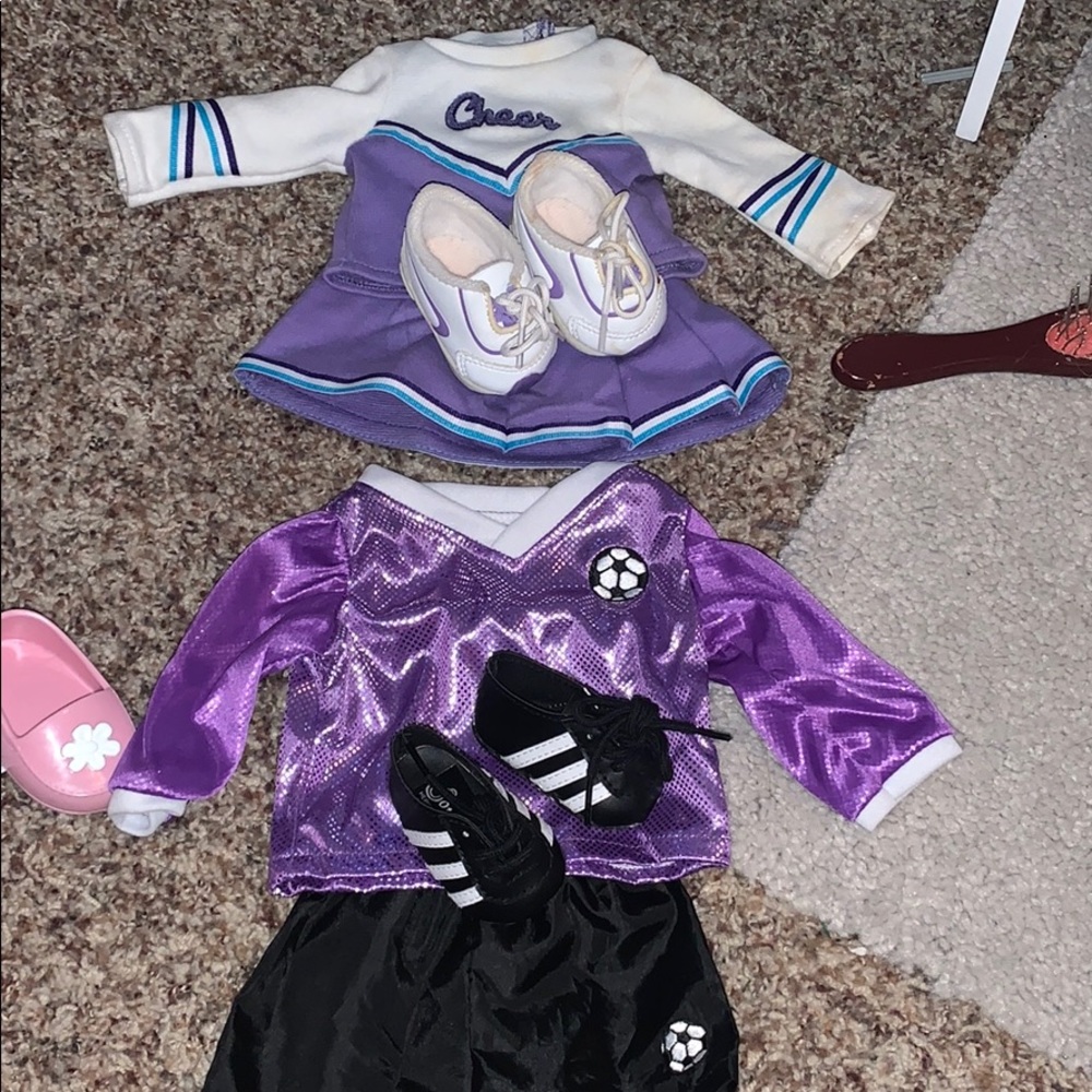 Two piece gym set American girl dolls